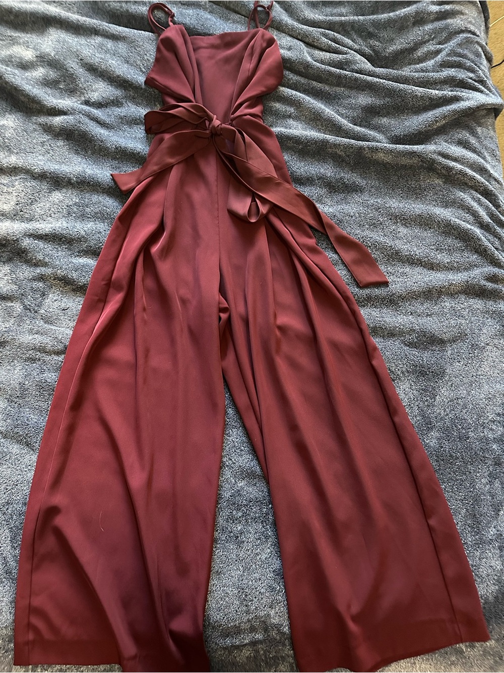 Burgundy jumpsuit
